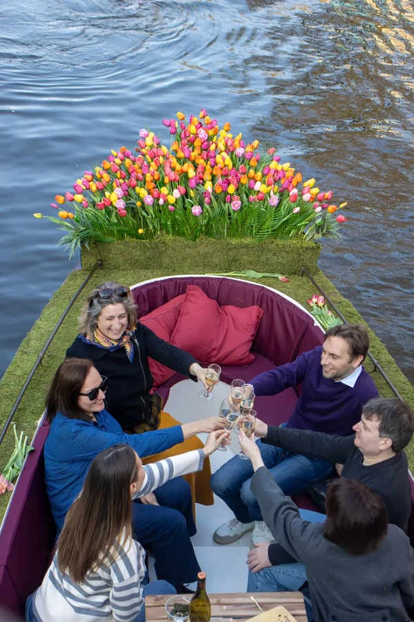 A glass of wine in a cozy atmosphere on board